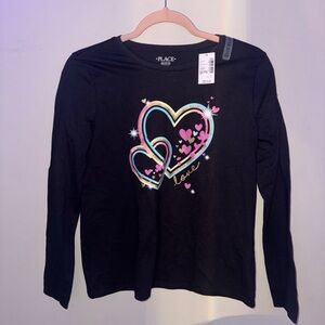 BNWT, the children’s place, girls long sleeve graphic top, size XXL 16